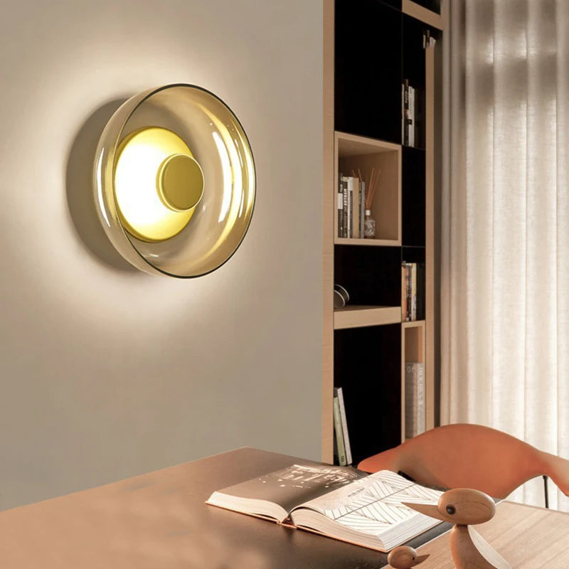 De Schitterende Gloed Premium Minimalistische Messing Wandlamp