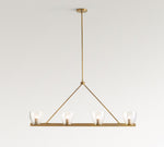 Load image into Gallery viewer, Auria Hand-blown Glass Metal Chandelier - Contemporary Brass Design
