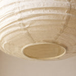 Załaduj obraz do przeglądarki galerii, Close view of the underside opening of the linen pendant shade