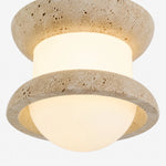 Cargar imagen en el visor de la Galería, Travertine stone shade detail with integrated LED light