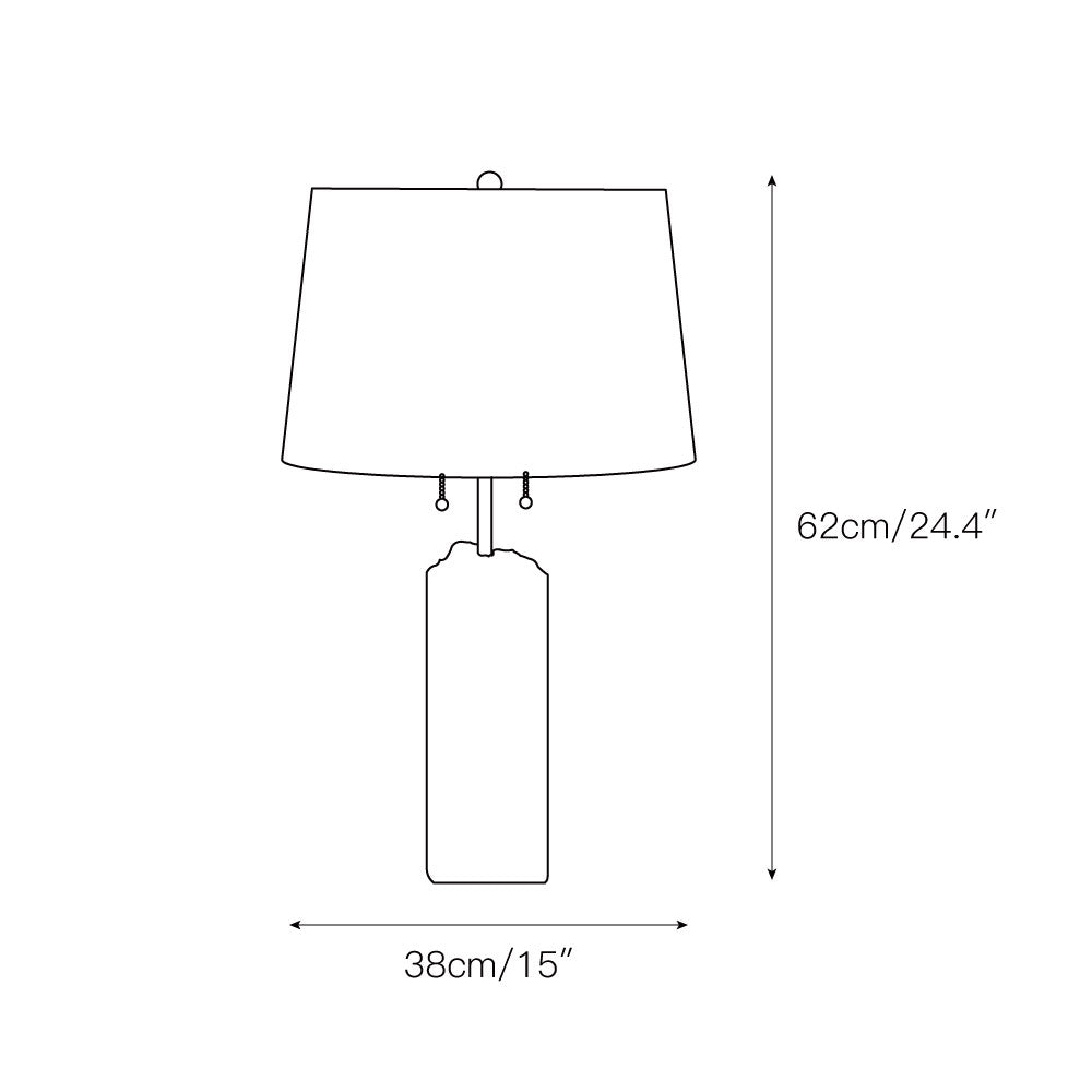 Rohe Alabaster Tischlampe