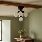 Load image into Gallery viewer, Glorica Glass Flush Mount Light - Globe Ceiling Fixture Modern
