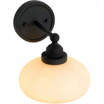 Bild in der Galerieansicht laden, Geryon Vintage Industrielle Milchweiße Glas-Wandleuchte