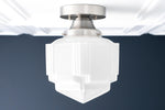 Load image into Gallery viewer, Geotower Glass Art Deco Ceiling Light - Glass Fixture - Elegant Home Lighting
