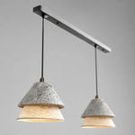 Cargar imagen en el visor de la Galería, Grey Stone Pendant Light with Paper Diffuser