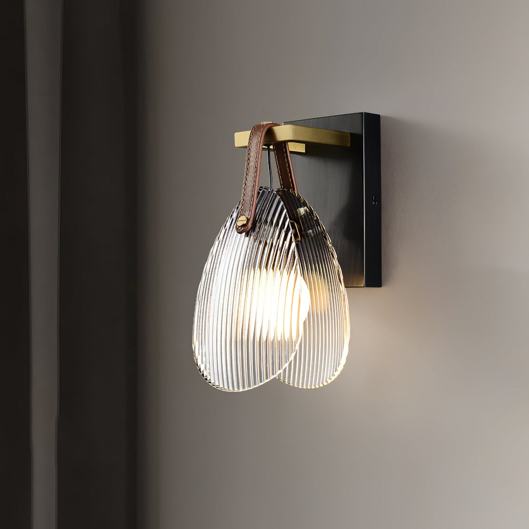 Shell Glas Wandleuchte