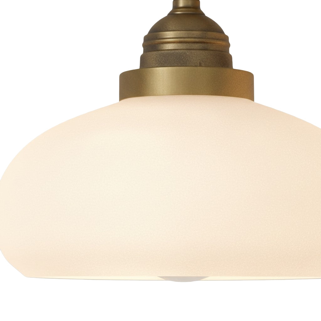 Geryon Vintage Industrielle Milchweiße Glas-Wandleuchte