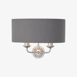 Afbeelding laden in galerijweergave, Tela Classic wandlamp met stoffen kap – elegante metalen afwerking wandlamp voor woonkamer / slaapkamer