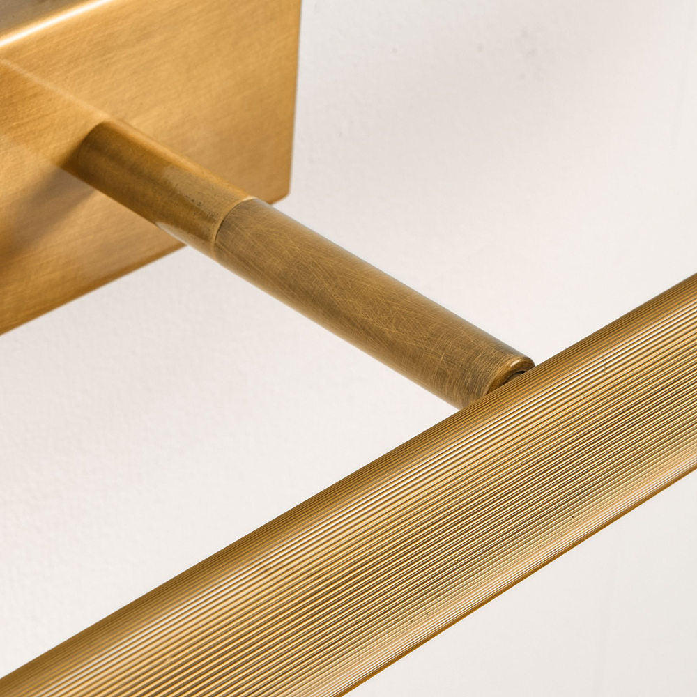 Luz para Cuadros Elegante Zorv – Lámpara de Pared con Marco Metálico Acanalado para Exhibición de Arte o Fotos