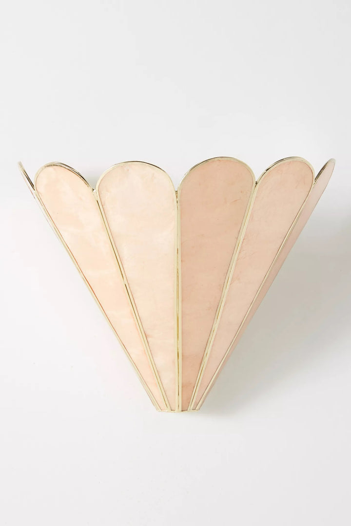 Lumica Capiz Facet Wandlamp - Messing & IJzeren Wandlamp in Gouden Afwerking