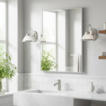 Afbeelding laden in galerijweergave, TF Vintora Ribbelglas Wandlamp - Industriële Belvorm voor Eetkamer en Gang