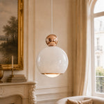 Charger l'image dans la visionneuse de la galerie, Glintap Cream Style Pendant Lamp – Adjustable Lift Pendant with Touch Tri-Color LED