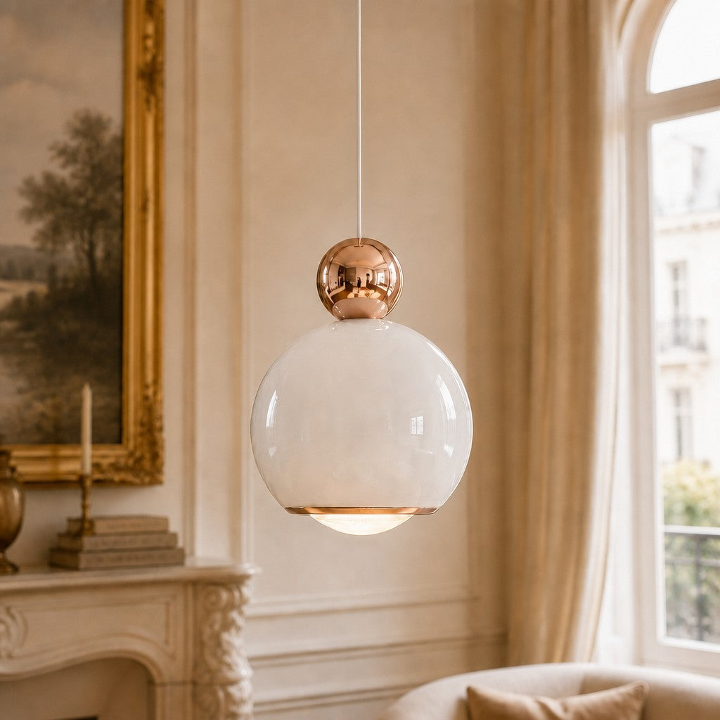 Glintap Cream Style Pendant Lamp – Adjustable Lift Pendant with Touch Tri-Color LED