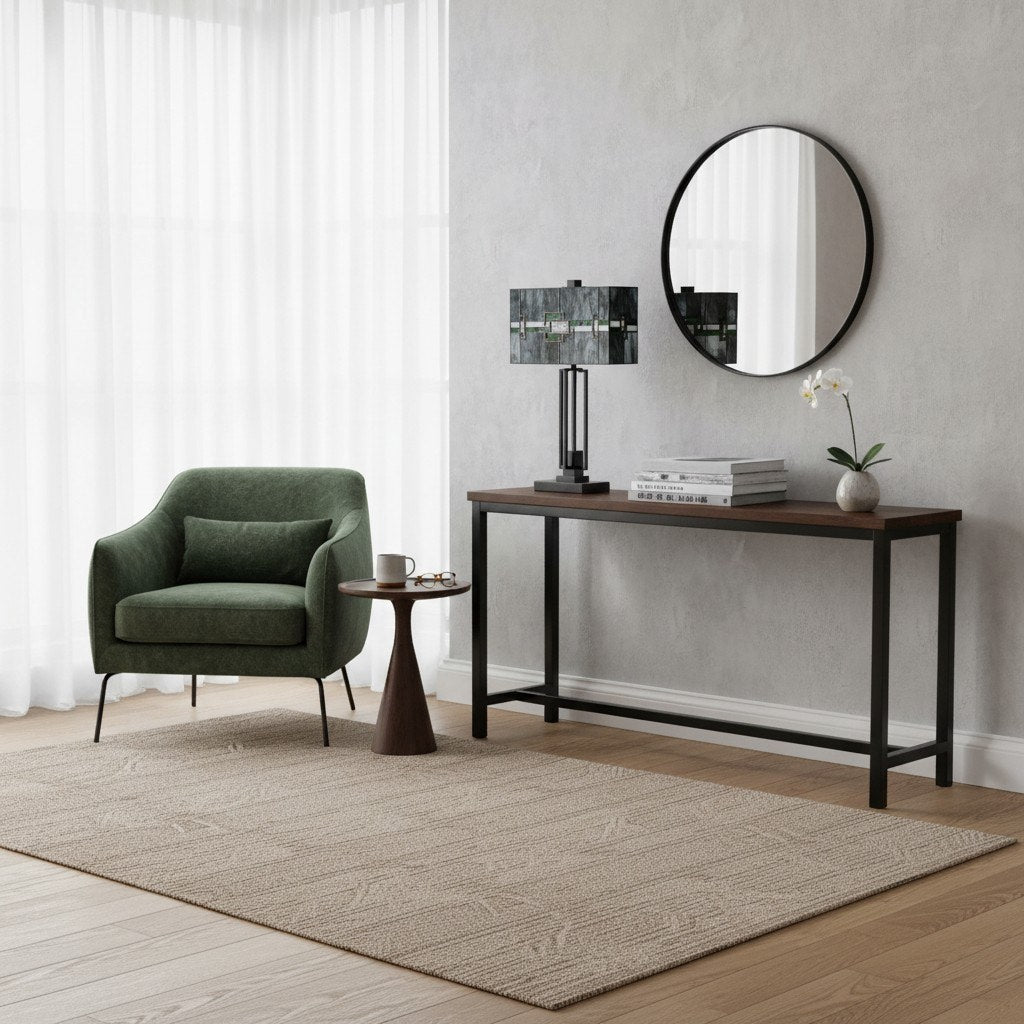 Lampe de table rectangulaire en vitrail Culletto – Aspect artisanal pour chambres et couloirs