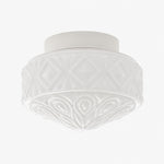 Afbeelding laden in galerijweergave, Milky white glass flush mount ceiling light