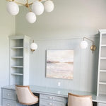 Load image into Gallery viewer, Alessora Brass Milk Glass Chandeliers- Great for Covered Outdoor Areas
