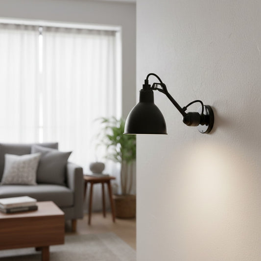 Articula Foldable Swing Arm Wall Light – Functional Wall Lamp with Rotatable Shade for Home N19