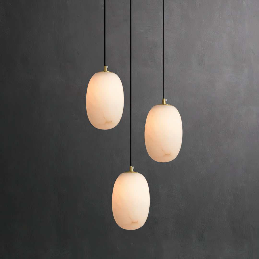 Lampa wisząca nocna z alabastru