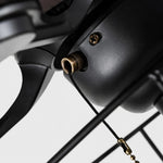 Carica l'immagine nella visualizzazione Galleria, Close view of black ceiling fan motor and pull chain detail