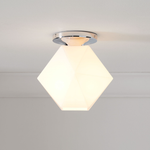 Load image into Gallery viewer, Talvior Sculptural Flush Mount Ceiling Light – Faceted Glass for Modern Interiors
