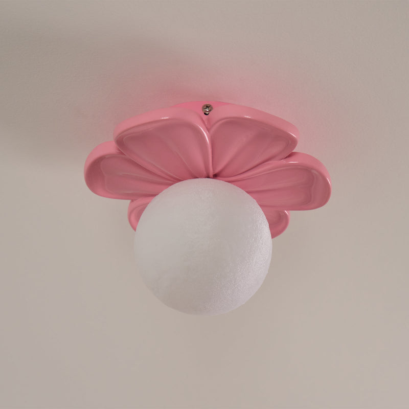 Cream Bloom Blumen Deckenlampe