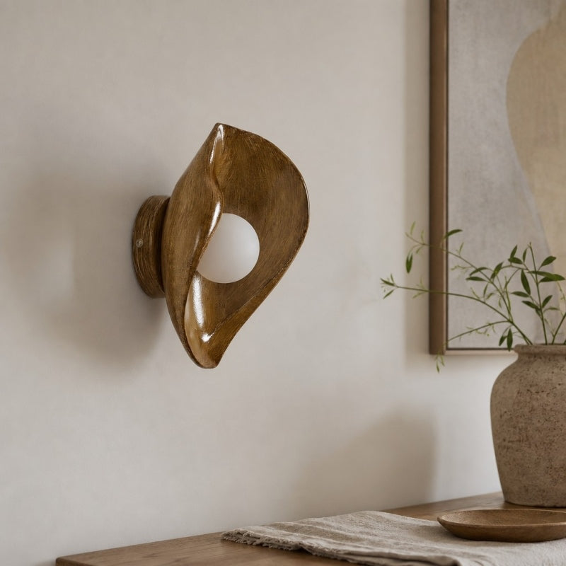 Goviena Modern Cocoon-Shaped Wall Sconce – Minimalist Decorative Wall Lamp for Bedroom and Hallway