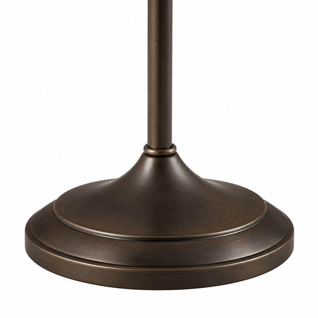 Veslin Elegant Floral Gooseneck Floor Lamp - Floral Linen Shade Lamp for Living Room