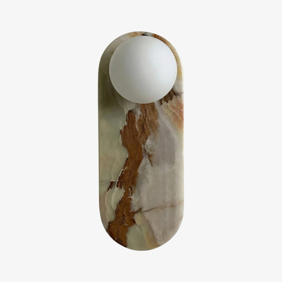 Lámpara de Pared de Piedra Vinbrea con Textura Orgánica - Luz de Acento de Estilo Mediados de Siglo para Dormitorio y Pasillo