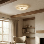 Load image into Gallery viewer, AlbaSphere Modern Round Ultra Thin Ceiling Lamp - Alabaster Contemporary Home Lighting