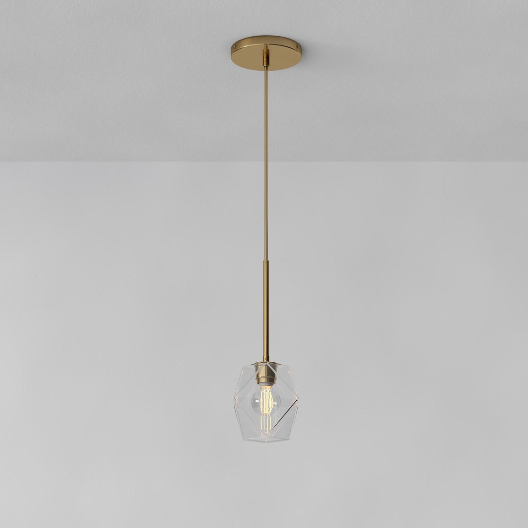 Talvior Faceted Pendant Light – Adjustable Glass Light Fixture