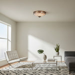 Load image into Gallery viewer, TiffStar Elegant Art Glass Flush Ceiling Light - Vintage-Inspired Ceiling Fixture for Home Interiors