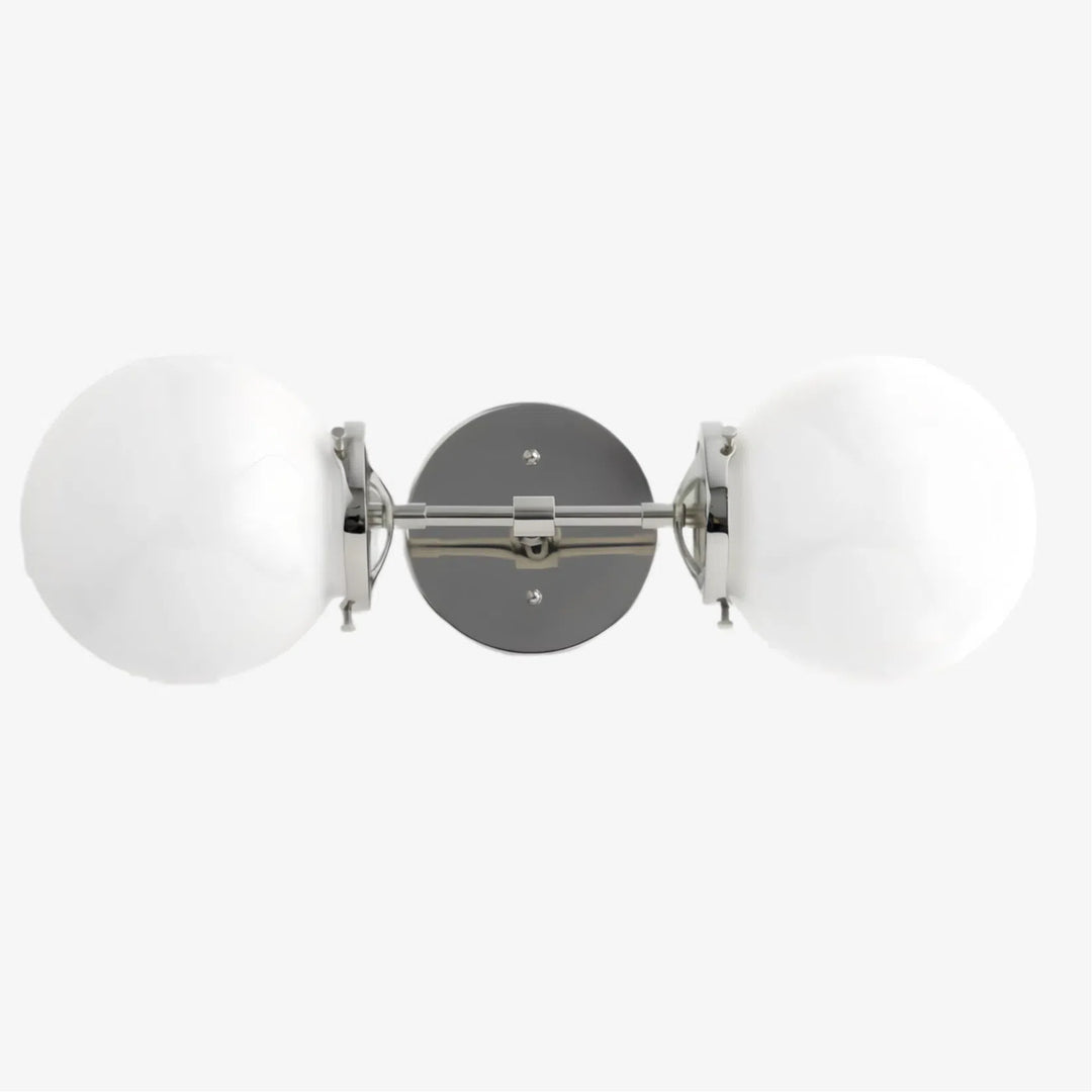 Lumio Globe Art Deco Vanity Light -  Opal Globe Bathroom Sconce