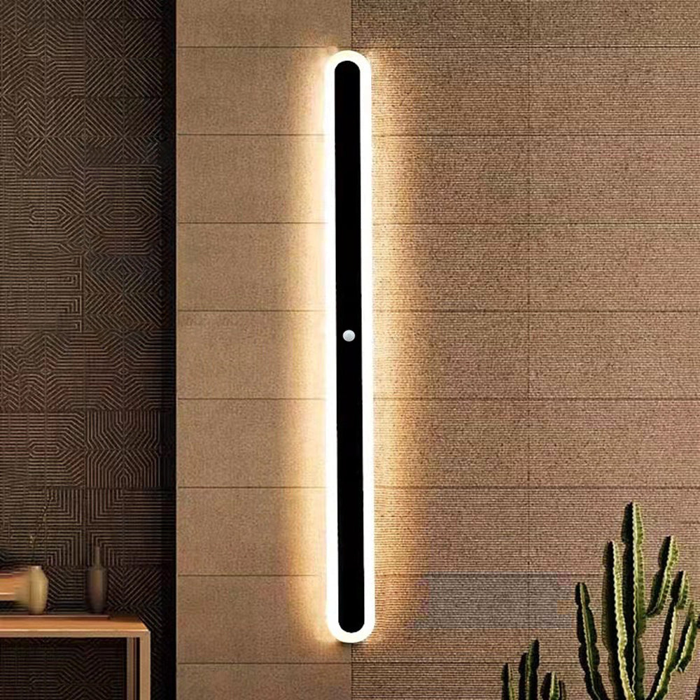 Luz de Pared Ovalada Metálica Minimalista Edge IP65 Impermeable para Exterior