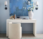 Load image into Gallery viewer, Rowan Bronze or Brass Wall Sconce - Iron Light with White Linen Shade for Home
