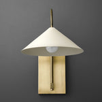 Load image into Gallery viewer, Conique Metal Minimalist Wall Sconce - Sculptural Brass Arch Light for Modern Interiors
