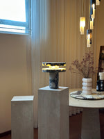 Bild in die Galerieansicht laden, Säulen-Marmor-Tischlampe