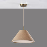 Load image into Gallery viewer, Lorvion Linen Drum Shade Flush Mount &amp; Pendant - Antique Brass Ceiling Light
