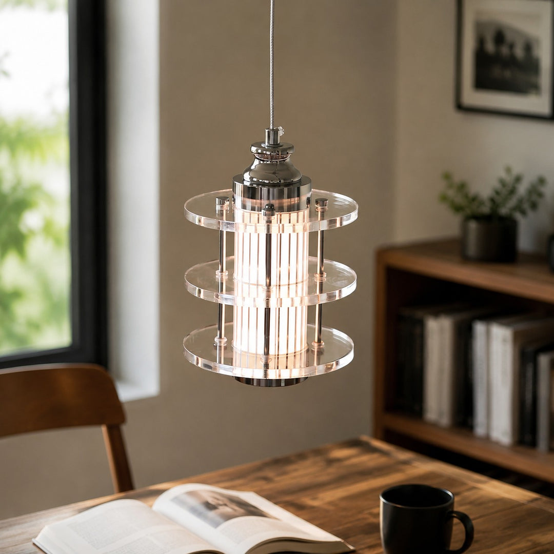 Lampe suspendue LED Bauhaus en acrylique