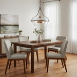 Load image into Gallery viewer, Lirra Glass Pendant Light – Mid‑Century Modern Metal Frame for Kitchen and Living Room