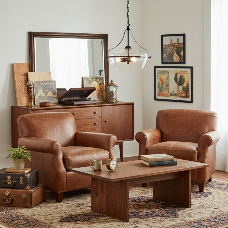 Lirra Glass Pendant Light – Mid‑Century Modern Metal Frame for Kitchen and Living Room