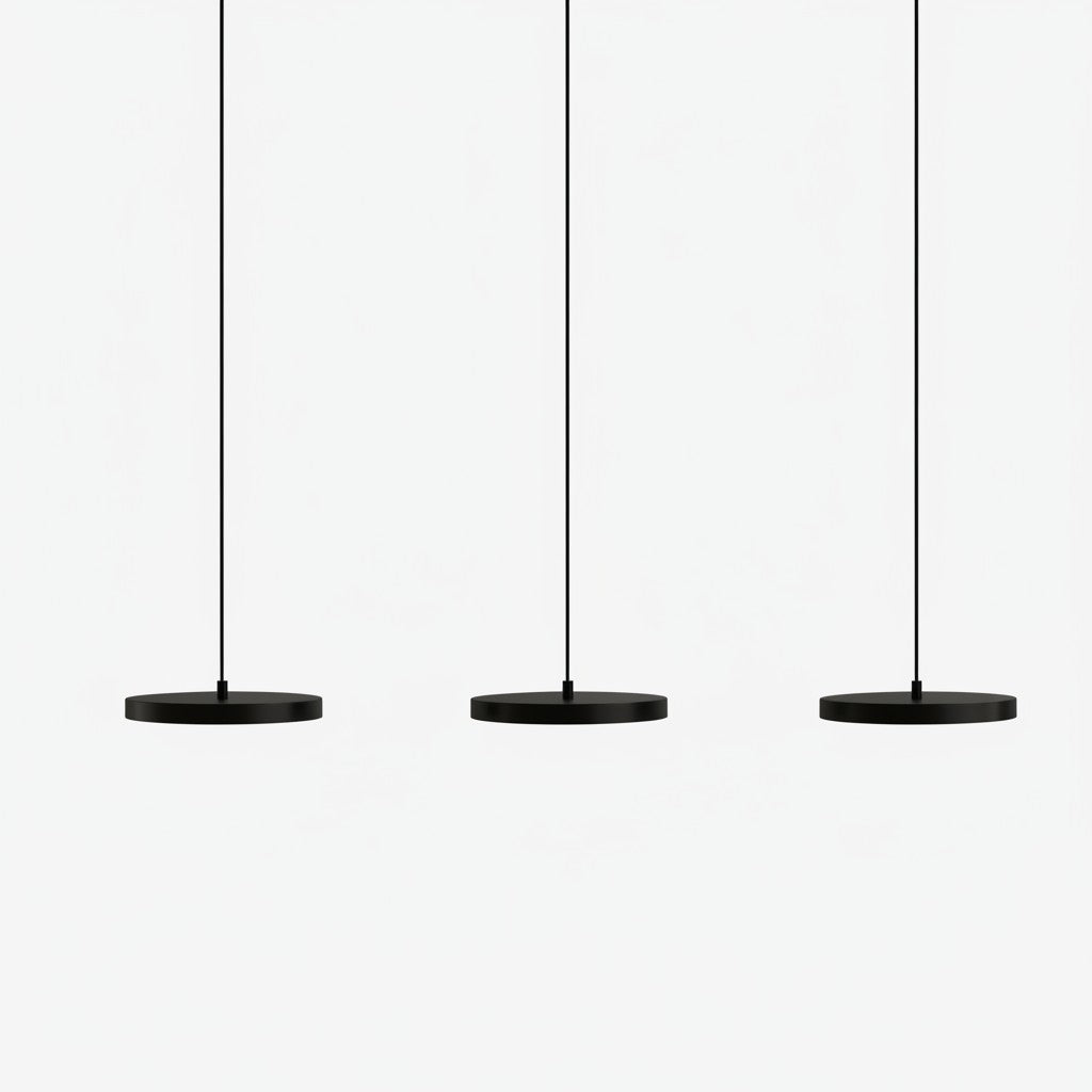 Evanos Disc Design Pendant Light – Sculptural Iron Disc Style for Modern Dining Room