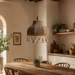 Load image into Gallery viewer, Vintage Fabric Fringe Pendant Lamp