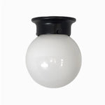 Cargar imagen en el visor de la Galería, Style B minimalist glass ceiling lamp in black finish