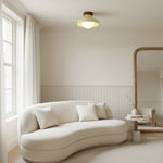 Load image into Gallery viewer, Elystra Modern Ceiling Light Minimalist Glass Shade Metal Fixture for Living Room Kitchen Hallway