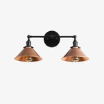 Load image into Gallery viewer, Conique Metal Industrial Wall Sconce with Dual Cone Shades - Vintage Metal Finish
