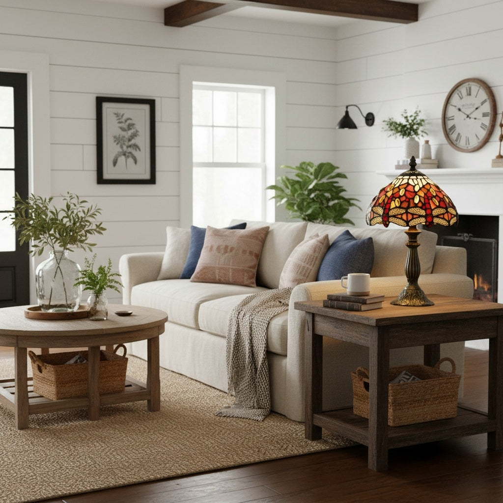 TF Harken Decoratieve Juweeltafellamp - Prachtig Glazen Ontwerp Perfect voor Slaapkamer of Woonkamer