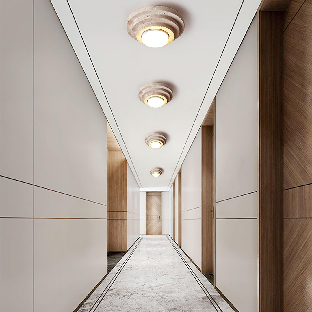 Aperture Trawertynowa Lampa Sufitowa