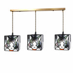 Cargar imagen en el visor de la Galería, stained glass cat pendant light SKU option