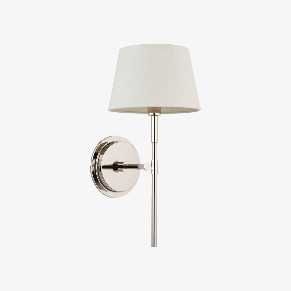 Cremaris metalen wandlamp met stoffen kap - tijdloze wandlamp voor binnenverlichting