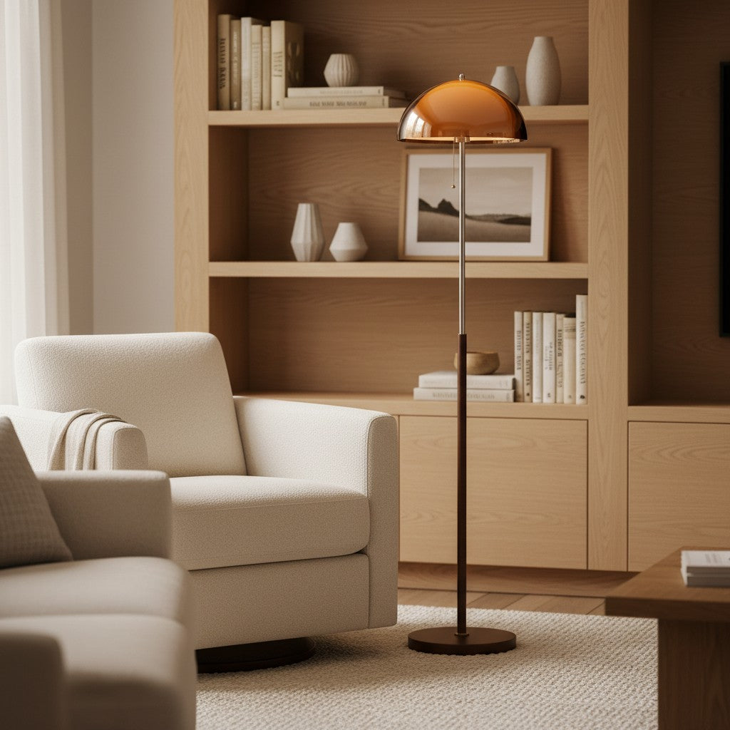 Nowoczesna lampa podłogowa Afterglow – stojące światło o czystych liniach do sypialni